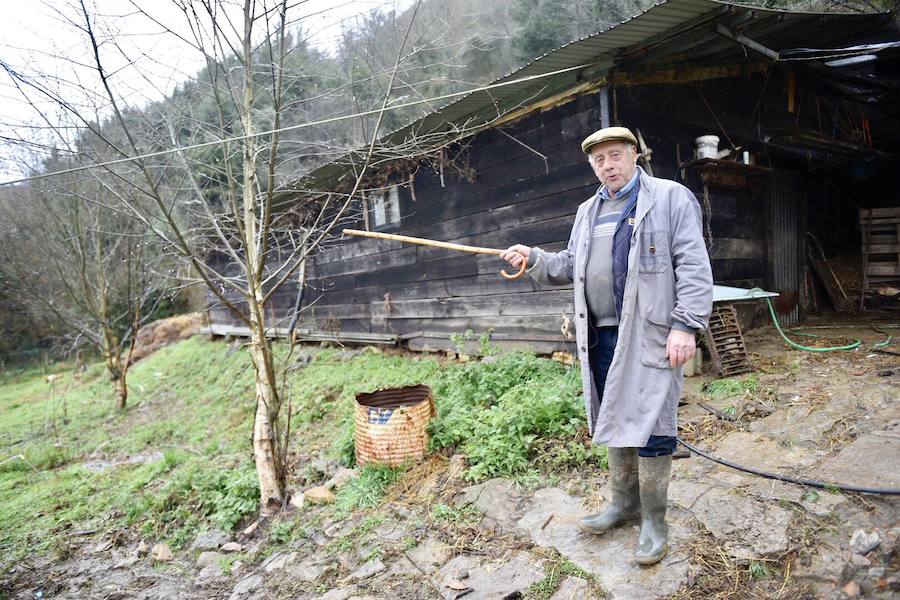 El río Trubia está desbordado en varios puntos, las alcantarillas anegadas y los portales de planta baja del grupo Coronel Baeza cubiertos de agua. Son algunas de las incidencias. 