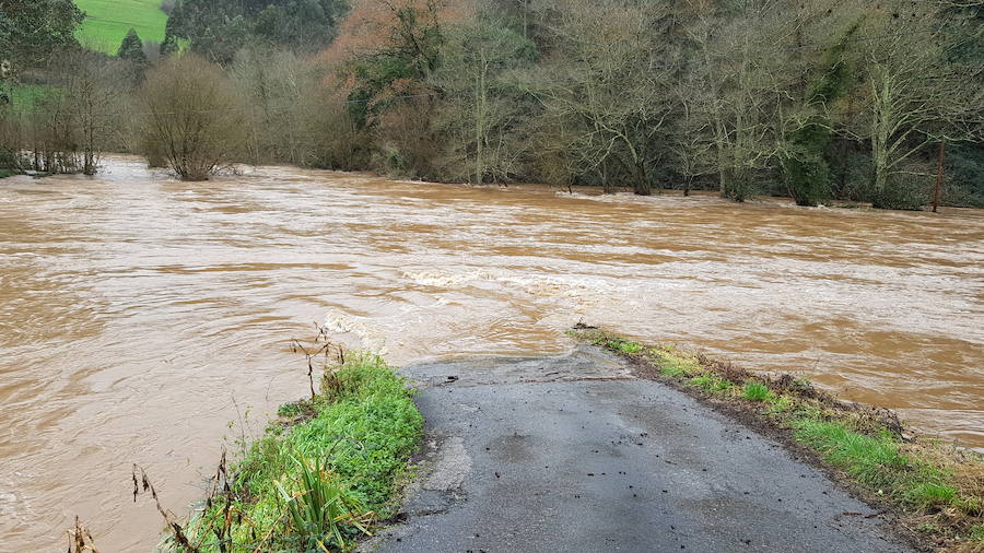 Las fuertes lluvias provocan el desbordamiento de estos dos ríos