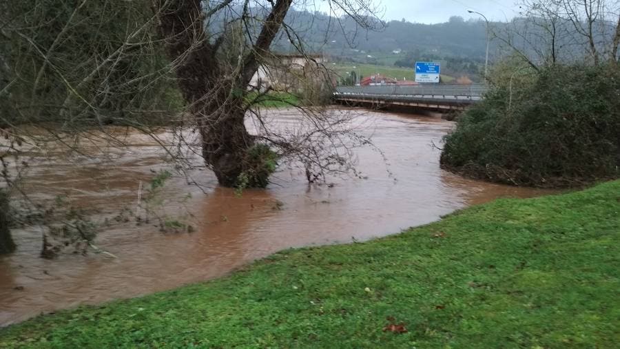 Las fuertes lluvias provocan el desbordamiento de estos dos ríos