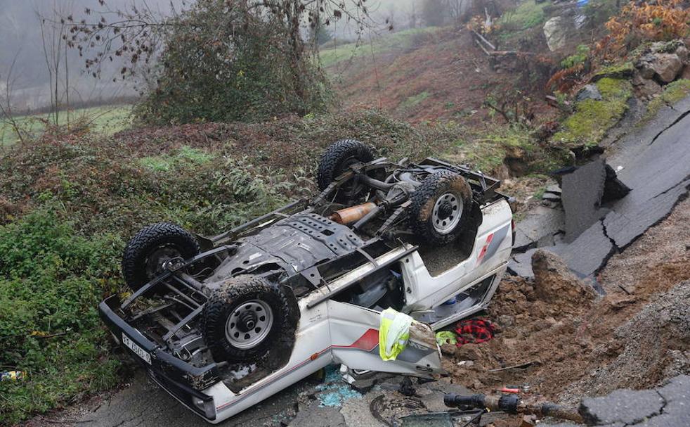 El vehículo en el que viajaba el fallecido, tras el accidente