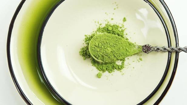 Té matcha en polvo. 