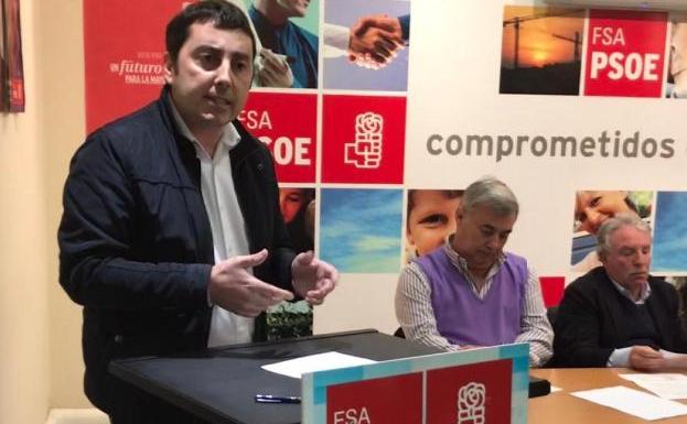 Gerardo Sanz durante la presentación de su candidatura. 