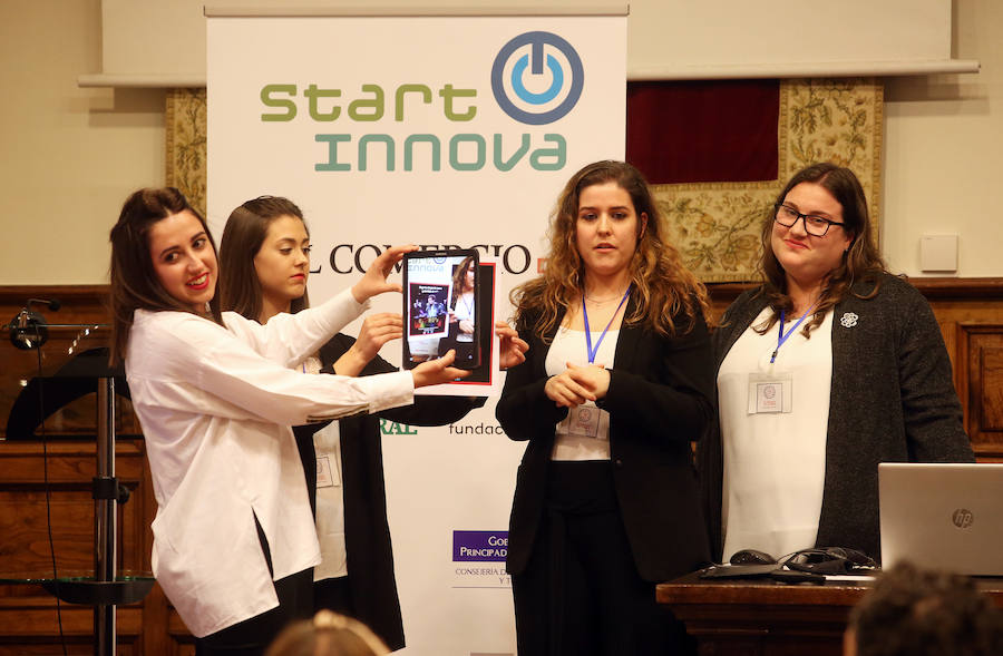 El proyecto Soundup del Colegio de Fomento Peñamayor se ha alzado con el primer premio en la categoría de menores de 17 años de STARTinnova, el programa de impulso de la cultura emprendedora de EL COMERCIO. En la categoría de segundo de Bachillerato y Formación Profesional se ha impuesto Imapro, del CIFP La Laboral, gracias a su propuesta de una compañía de mantenimiento para la Industria 4.0 de la región.