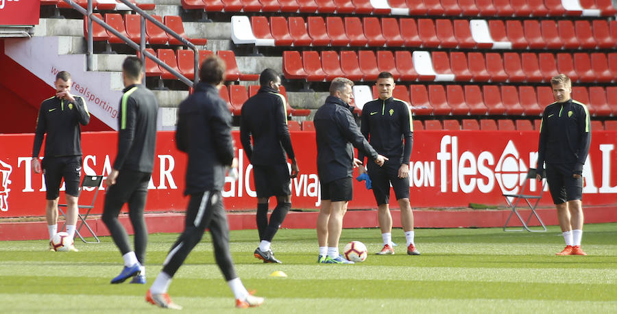 Los aficionados han podido asistir al entreno de los rojiblancos preparatorio del partido del domingo en Córdoba (16 horas)