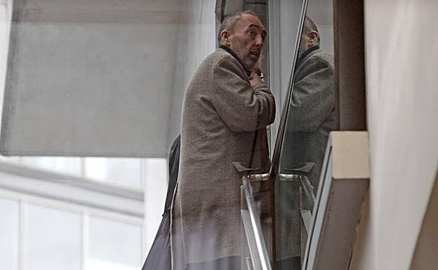 Natalio Grueso, en la Audiencia esta mañana. 