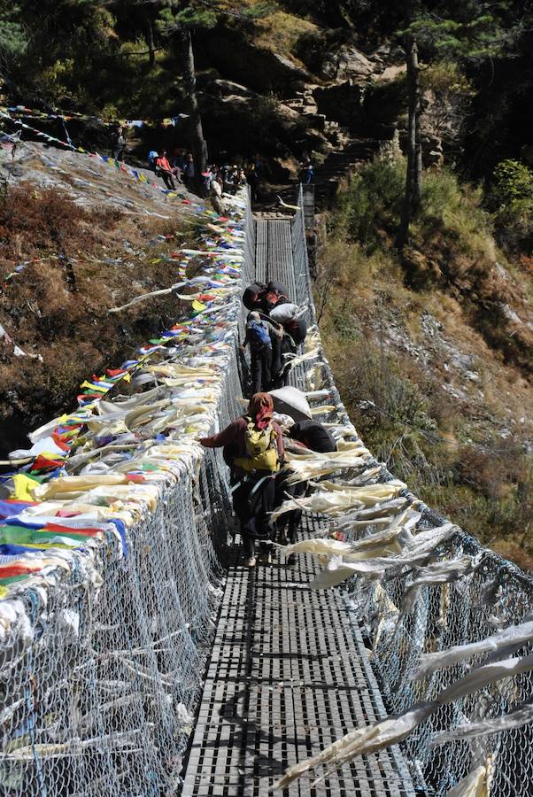 Puente colgante del Valle del Solu Khumbu (Nepal)