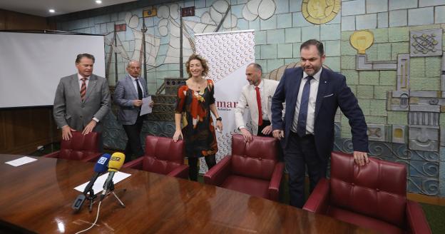 Félix Baragaño, Luis Noguera, Ana Concejo y Carlos Paniceres. 