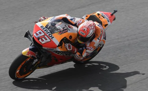 Marc Márquez, durante los entrenamientos de este viernes. 