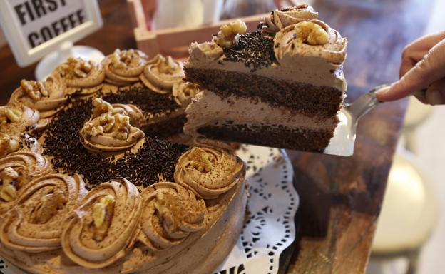 Tarta de chocolate. 