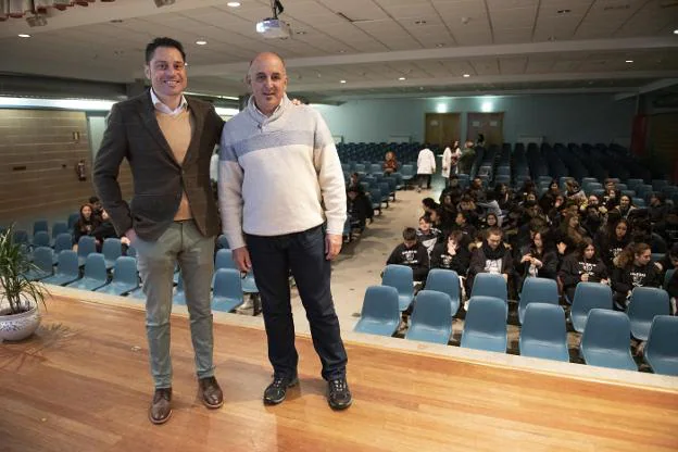 Alberto Campa y José Luis Díaz, ayer. 