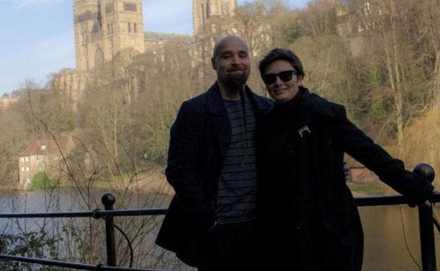 Manuel Llorca y Raquel Blázquez, en Durham. 