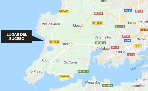 Localizan el cadáver de una mujer en una playa de Ferrol