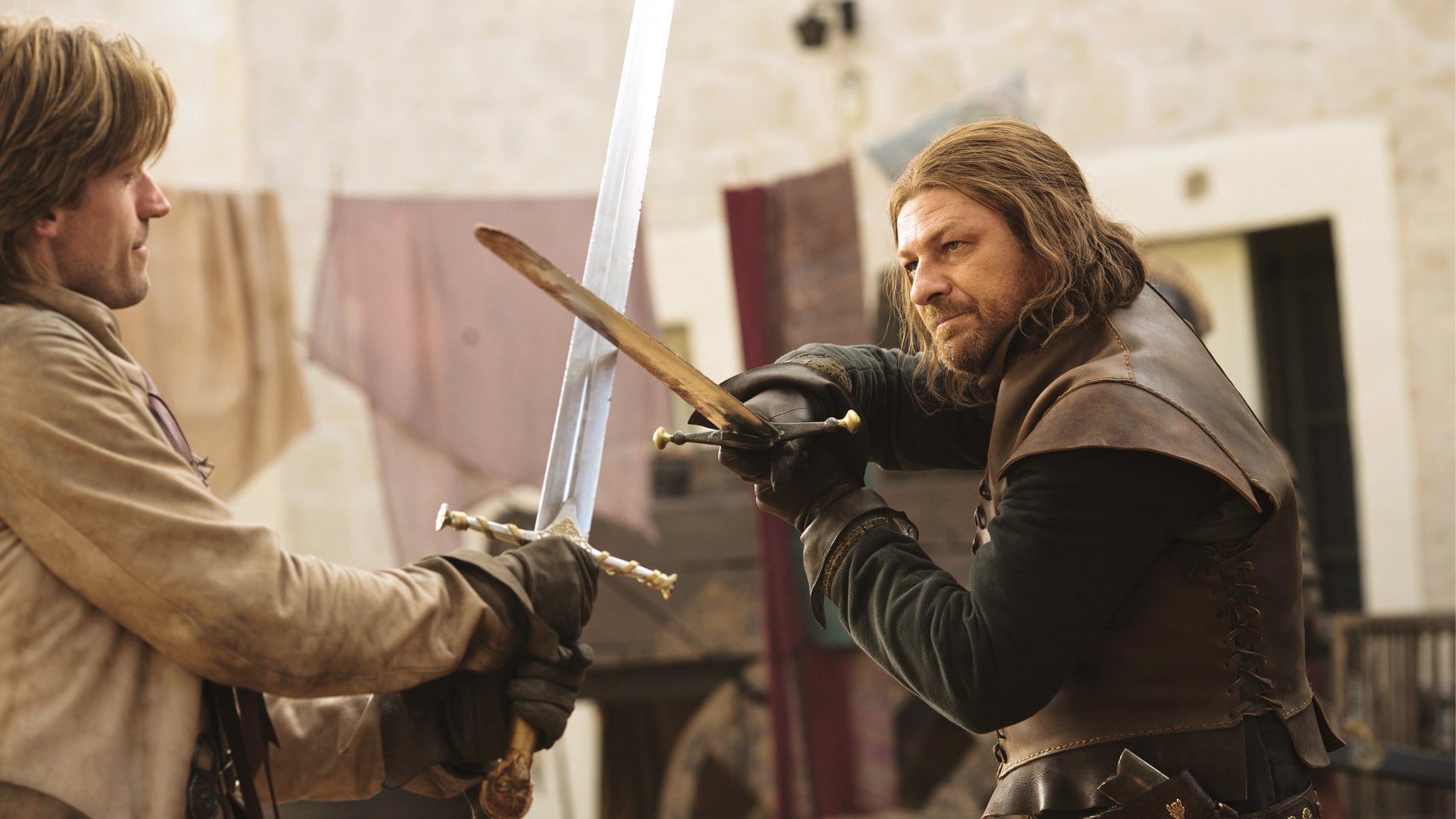 Jaime Lannister y Eddard Stark.