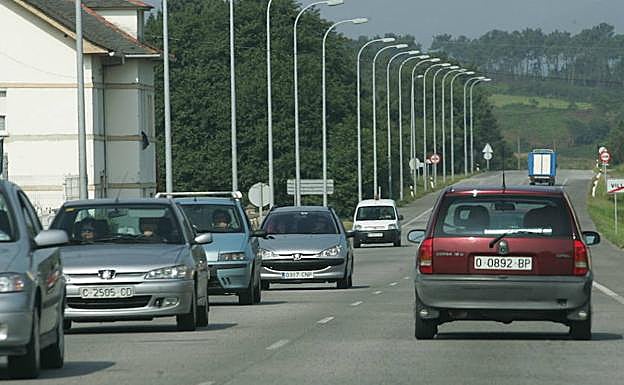 Carretera N-632 en el occidente de Asturias.