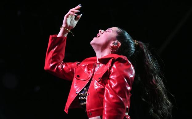 Rosalía, durante el concierto. 