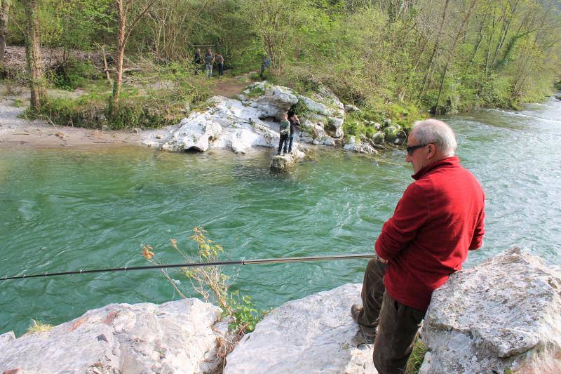 No hubo suerte en el río del Oriente asturiano.