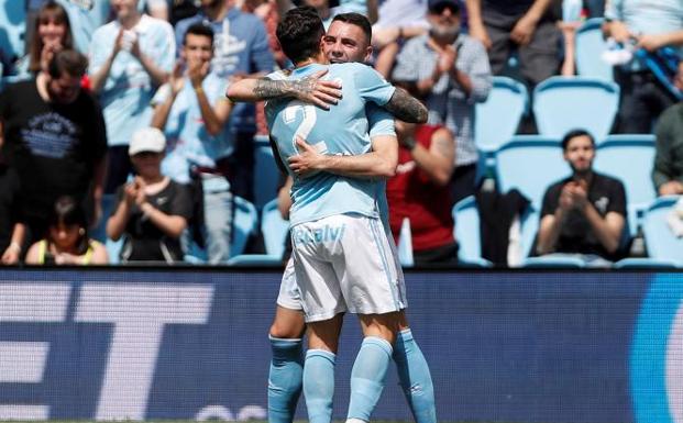 Iago Aspas y Hugo Mallo.