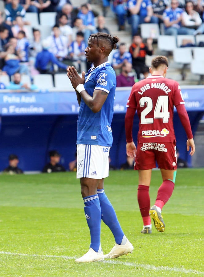El equipo azul empató en el Carlos Tartiere y dejó escapa tres puntos que le mantienen noveno en la clasificación de Segunda División
