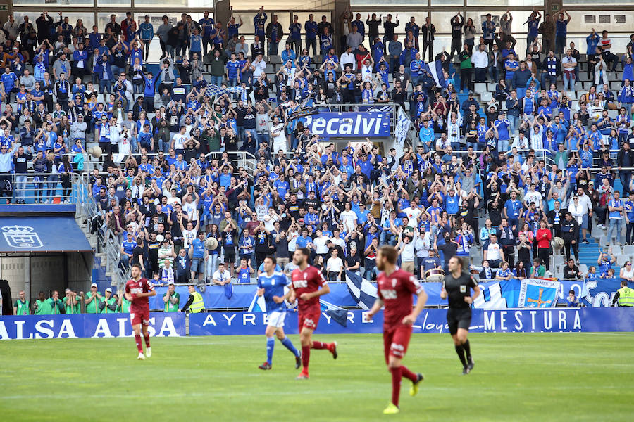 El equipo azul empató en el Carlos Tartiere y dejó escapa tres puntos que le mantienen noveno en la clasificación de Segunda División