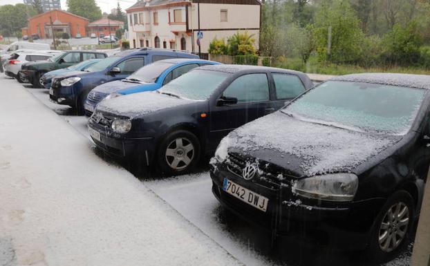 Impresionante granizada en Asturias