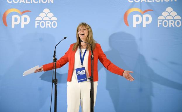 Paloma Gázquez, en la sede de los 'populares' asturianos. 