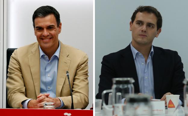 Pedro Sánchez y Albert Rivera.