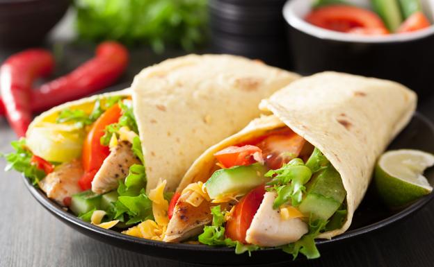 Wrap de pollo. 