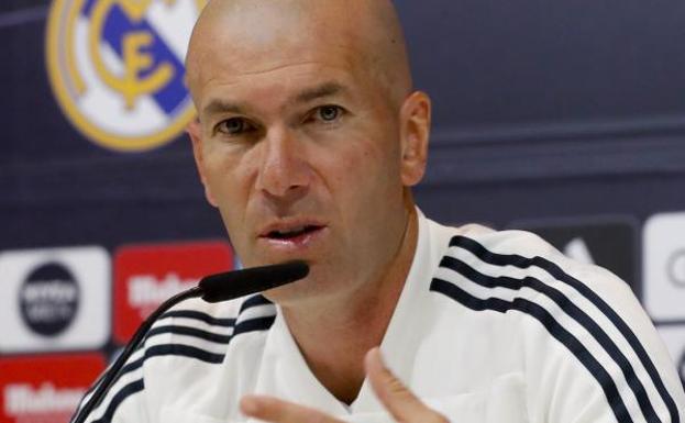 Zinedine Zidane, durante la rueda de prensa. 