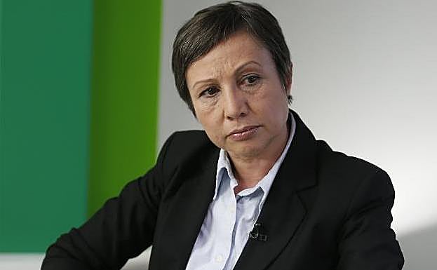 Yolanda Huergo, anoche, en el plató de Canal 10. 