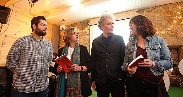 Rosón, Taboada, Expósito y Castañón, ayer en El Manglar. 