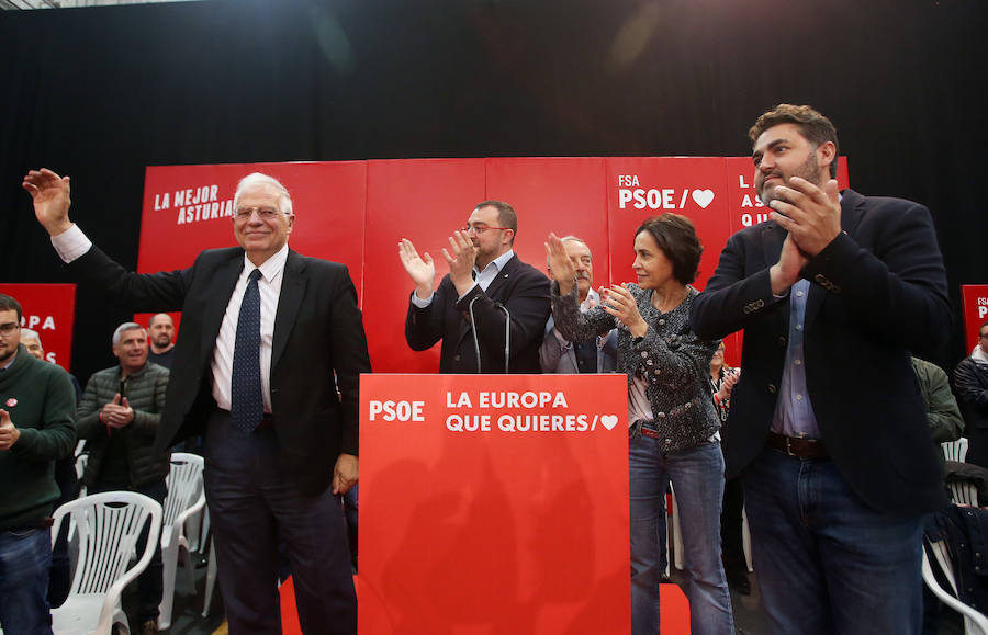 El candidato socialista al Parlamento Europeo ha ofrecido un mitin en el polideportivo de Pumarín, en Oviedo, donde ha insistido en l aimportancia de votar en las elecciones del 26 de mayo.