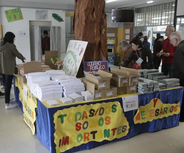 Imagen de un colegio electoral el pasado domingo. 