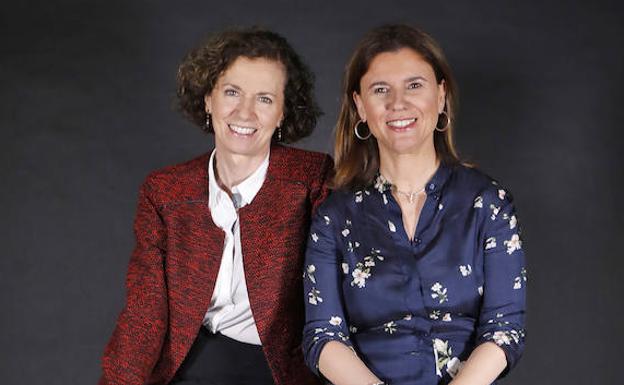 Yolanda Fernández y Vanda Martins, instantes antes de la entrevista. 