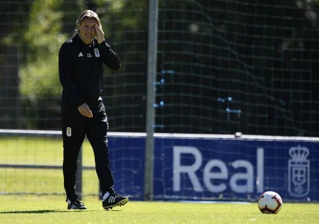 Sergio Egea, durante el entrenamiento.