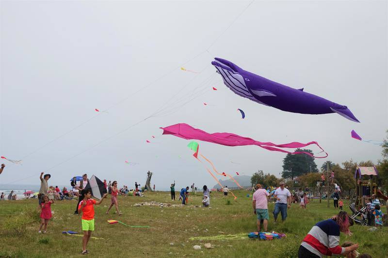 La playa de La Espasa, en Caravia, acogió, durante el fin de semana, la celebración de su XVII Festival de Cometas organizado por la Asociación Deportivo Cultural 'Sierpe'.