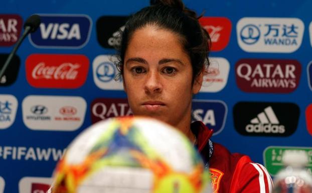 Marta Torrejón, durante la rueda de prensa 