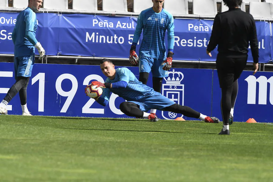 El Real Oviedo prepara en el Carlos Tartiere el último partido de la temporada.