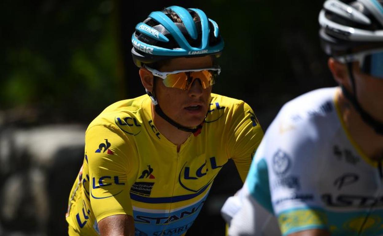 Jakob Fuglsang, durante la última etapa del Criterium de Dauphinè .