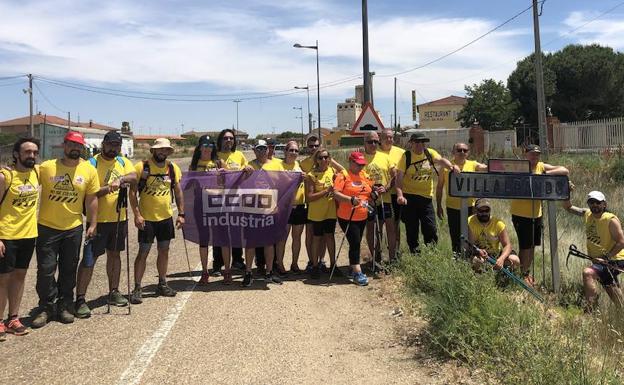 Los trabajadores de Alcoa llegan a Villalpando.