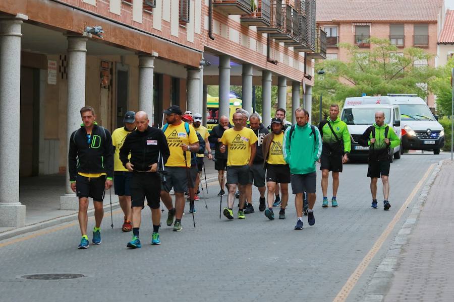 Los trabajadores de Alcoa han recorrido este viernes el trayecto entre Arévalo y Sanchidrián