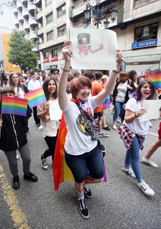 El colectivo LGTB toma las calles para defender la diversidad sexual y de género | El cambio de ubicación de la bandera arcoíris, «una decisión tomada deprisa y corriendo», enciende los ánimos de los centenares de manifestantes 