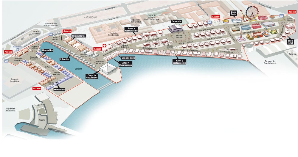 Mapa de la Semana Negra de Gijón