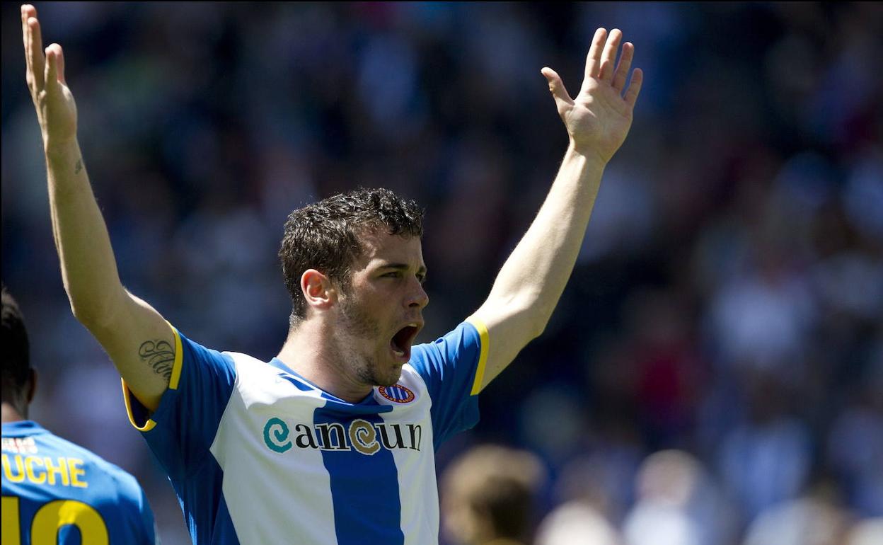 Álvaro Vázquez, durante su etapa en el Espanyol.