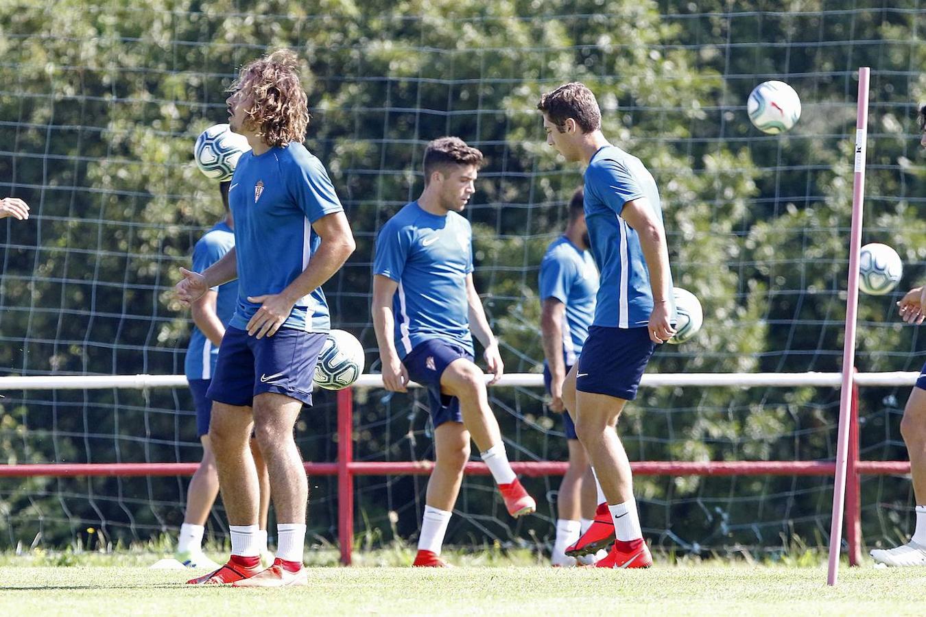 El Sporting inició la segunda semana de la pretemporada en Mareo 