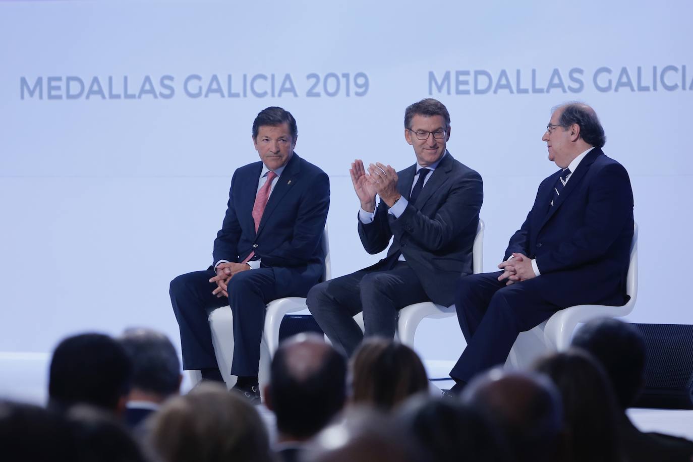 El expresidente del Principado Javier Fernández fue homenajeado este mediodía en Galicia por el gobierno de Núñez Feijóo.