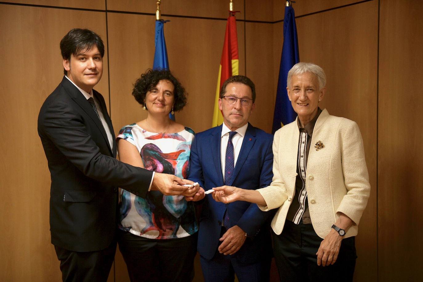 Borja Sánchez, Berta Piñán, Genaro Alonso y Carmén Suárez.