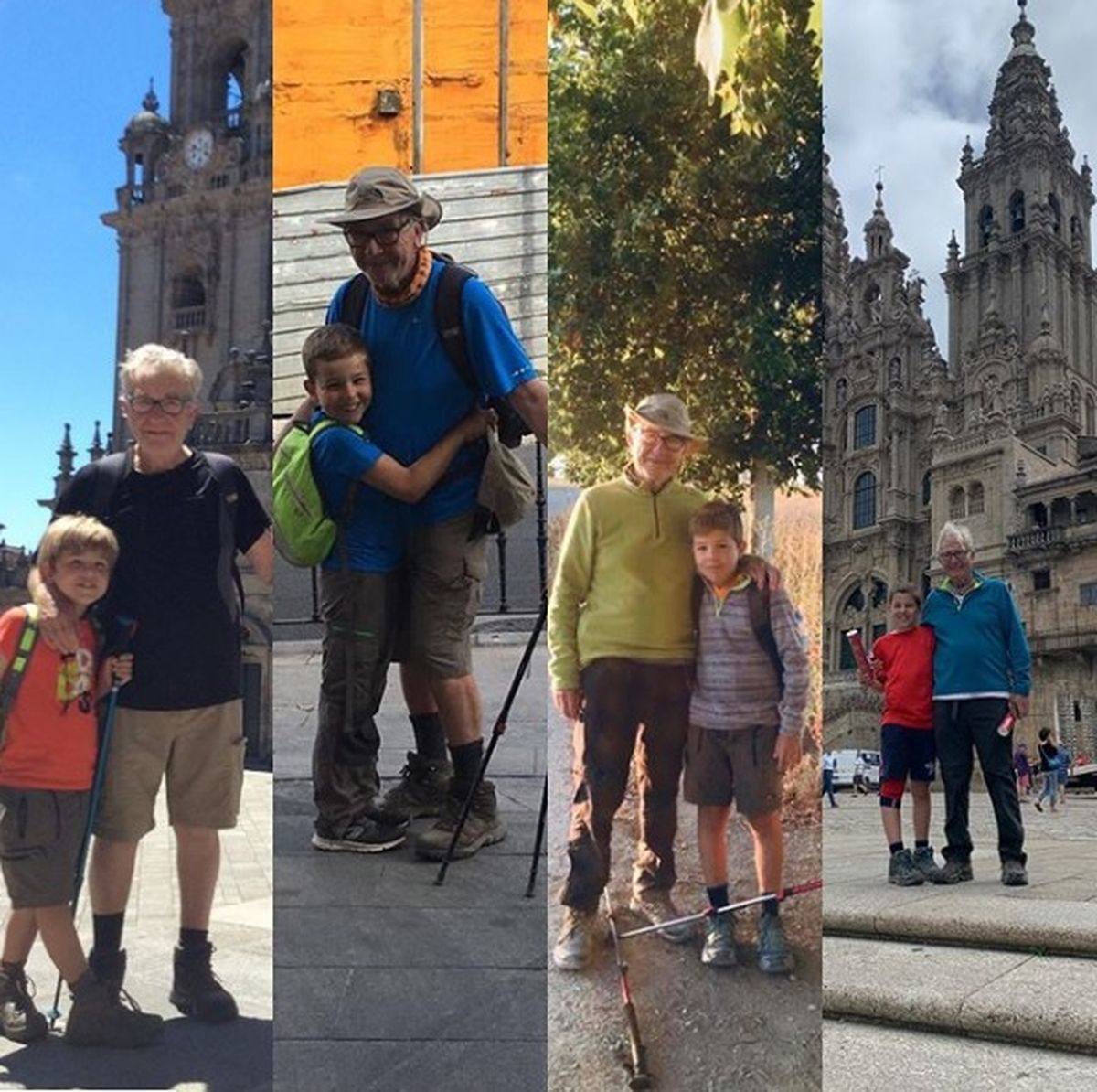 Jaime González y su nieto Santi han recorrido más de 1.200 kilómetros desde 2017, cuando peregrinaron por primera vez con 76 y 7 años. A través de su cuenta de Instagram cuentan su historia y cómo esta aventura ha ayudado a Santi a combatir la hiperactividad. 