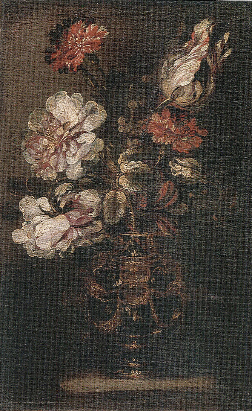 ‘Jarrón con rosas, claveles y tulipán, ca. 1670-1680, Gabriel de la Corte.