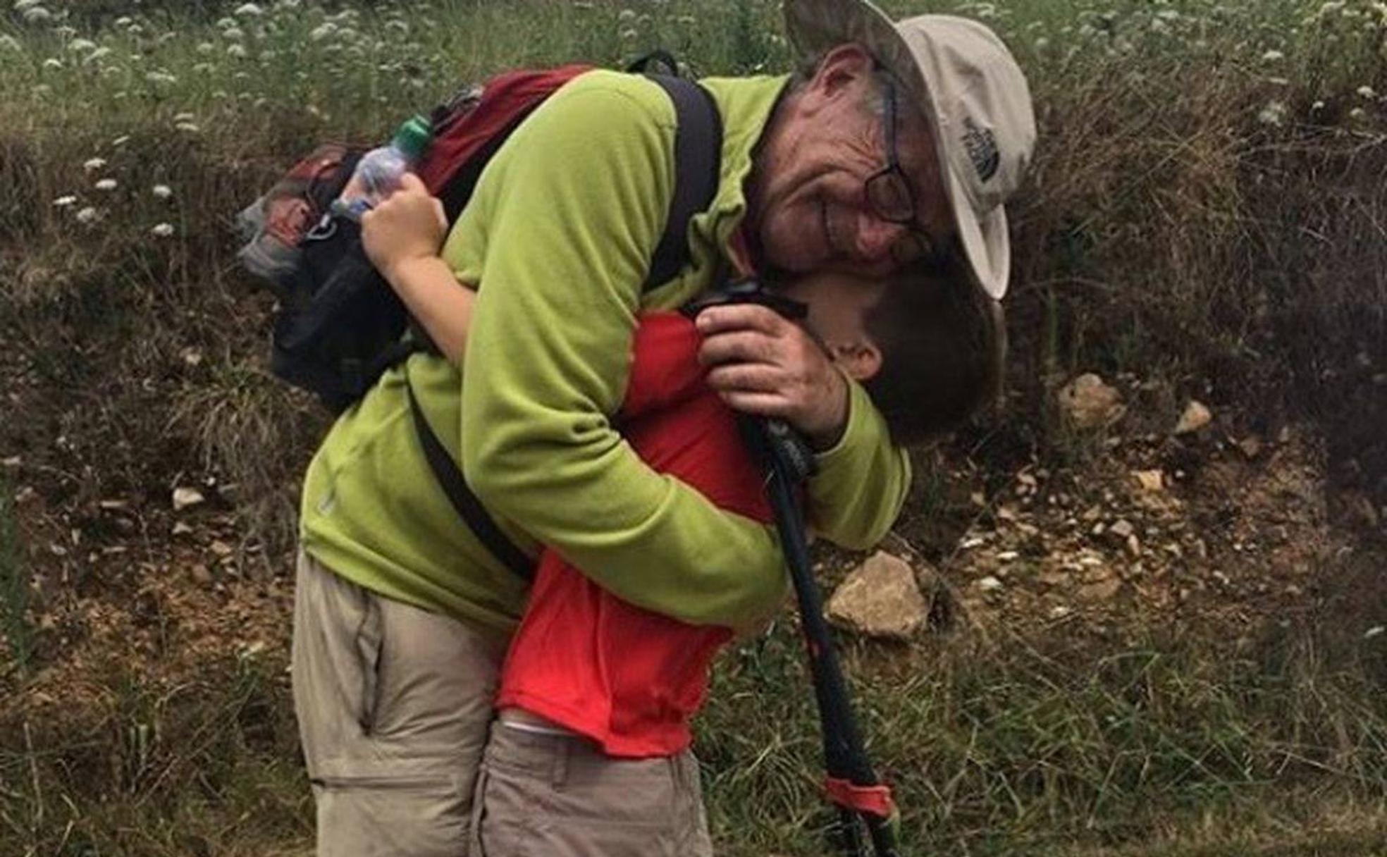 Abuelo y nieto, 'instagramers' del Camino de Santiago