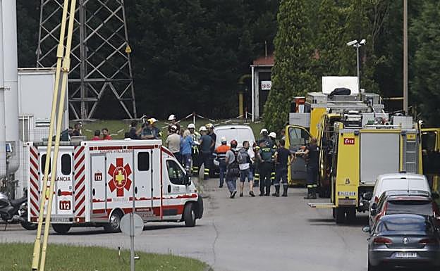 Los servicios sanitarios en la térmica de La Pereda. 